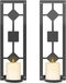 OYEFLY DIY 2 Pcs Wall Sconce Candle Holder,Metal Wall Art (Black)
