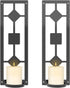 OYEFLY DIY 2 Pcs Wall Sconce Candle Holder,Metal Wall Art (Black)