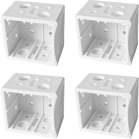 Cutelec 4pcs Plastic Brackets for 1" Blinds Headrail Holders, White Color for 1" Vinyl or Plastic Mini Blinds