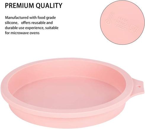 6-Inch Silicone Round Cake Pan Baking Mold, Non-Stick Silicone, Pack of 4 for DIY Rainbow Cakes
