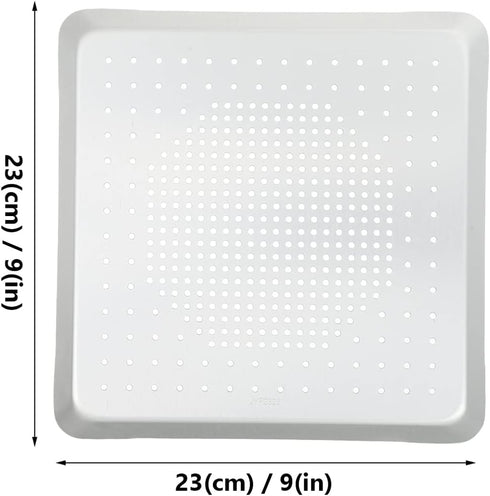 YARDWE 9 Inch Pizza Baking Tray, Perforated Aluminum Sheet Pan, Nonstick Bakeware for Oven Baking Pizza, French Fries