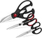 Kitchen Shears Set - QtoiKce Kitchen Scissors 3 Pack, All Purpose Poultry Shears, Stainless Steel Sharp Utility Cooking