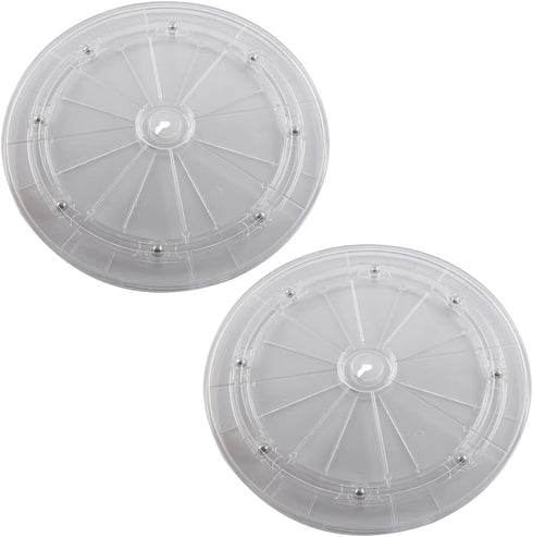 SDTC Tech 2 Pack 8 Inch Lazy Susan Turntable Organizer, 360 Degree Rotating Clear Acrylic Holder