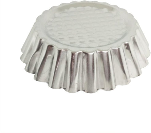 Set of 30, 3-3/4" Non-stick Aluminum Tart Mold, Fluted Design Mini Pie Tin