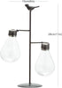 Bulb TJ Global Double Glass Light Vase Planter Holder, Plant Terrarium, Propagation Station, Metal Stand