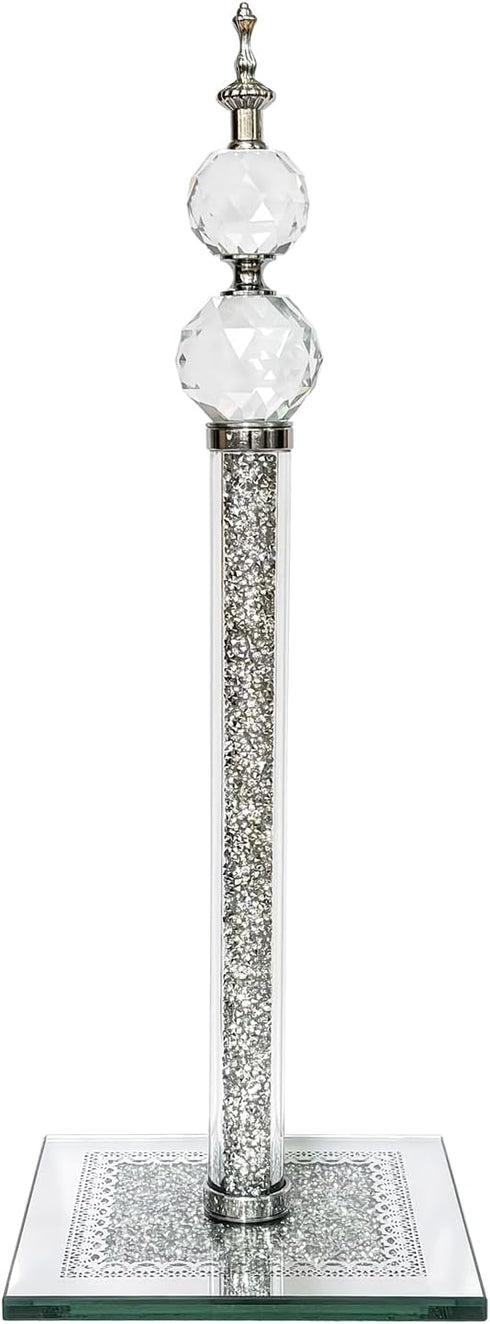 Qiuhome Crystal Paper Towel Holder Stand Bling Paper Towel Holder Countertop Kitchen Decor