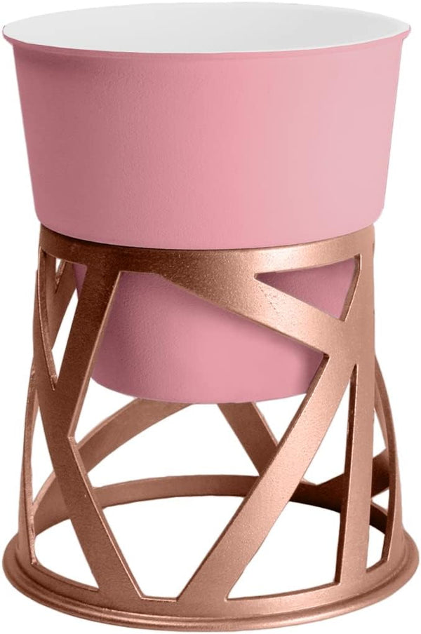 The HC Companies 6 inch Indoor Plant Pot with Stand Small Curio