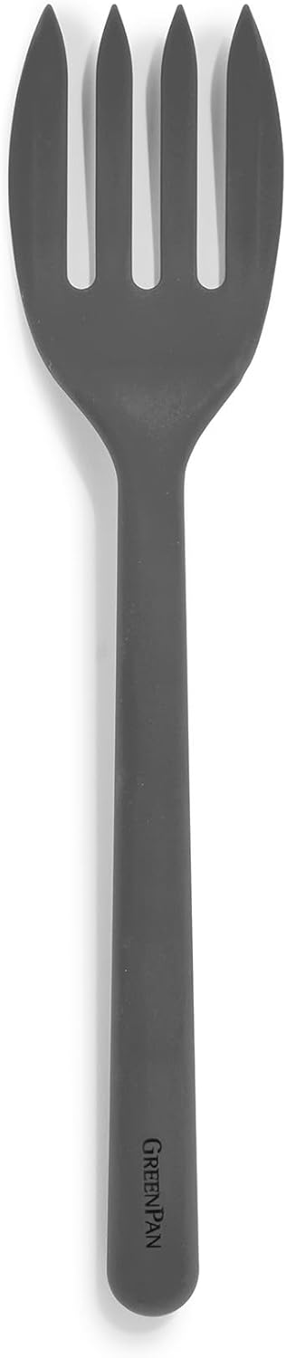GreenPan Silicone Ultimate Fork, Mixing Stirring Serving Kitchen Utensil, Flexible Rubber Nonstick Cookware,