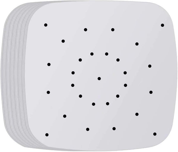 200pcs 8.5inch Square Perforated Parchment Paper Sheets - Premium Nonstick Bamboo Steamer Liner for Baking