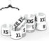 Discount Sizing White Hanger 800 Size Clips XXS-XXXL - Garment Markers for Retail Closet Organization