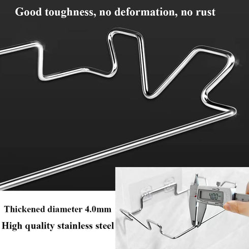 Sexoxo Trash Bag Holder for Cupboards Kitchen Cabinet Door, Stainless Steel Portable Garbage Bins ( with Wall Sticker