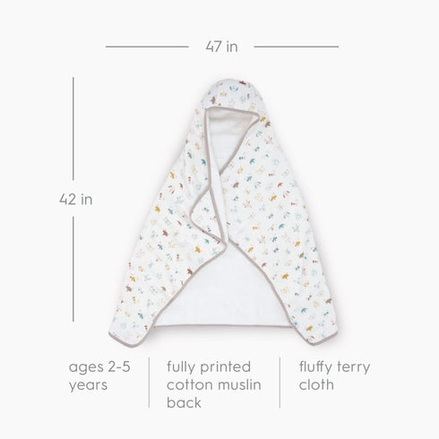 1-6 Little Unicorn Hooded Bath Towel | Absorbent Cotton & Terry Blend | Larger Size for Baby & Toddlers, Years (Animal