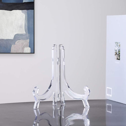 Artliving Clear 8 Pack 6.5inch Acrylic Easels, Display Stand Holder for Pictures, Plates, and Artworks