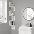 5-Tier VASAGLE Corner Shelf Wall Mount, Floating Corner Bookshelf, Plant Shelf for Bedroom, Living Room, Bathroom, Home