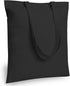 TOPDesign 5-Pack Economical Black Cotton Tote Bag - 16"x15" Lightweight Reusable Grocery Shopping Bags