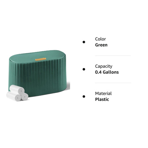 GILIF Mini Desktop Trash Can with Lid, Tiny Press Type Garbage Can with 90pcs Trash Bags for Countertop Waste