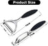 Vegetable Peeler Set | Stainless Steel Multi-function Kitchen Tools with 2 Orange Citrus Peelers