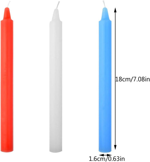 6 Pcs Low Temperature Candles, Fengek 7 Inch Romantic Wax Dripping Candles, 5 Color