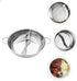 UPKOCH Stainless Steel Pot with Divider, Weldless Hot Pot for Two-flavor Soup, Shabu Shabu Pot, Induction Cookware, 28cm