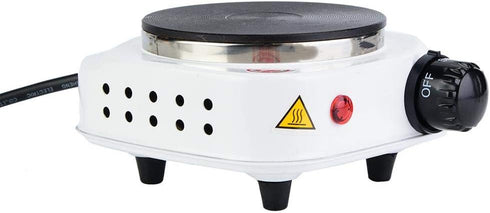 Fdit Portable Stainless Steel Electric Mini Stove Hot Plate, 500W Multifunctional Heater for Cooking Soup