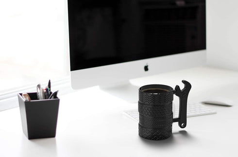 Tire Coffee Tea Mug Gift for Car Lovers, Mechanics, Car Enthusiasts, Christmas Gifts for Man Birthday Gift