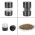 Set (2-Pack) T-mark Premium Sea Salt and Pepper Grinder - Spice Mill with Brushed Stainless Steel, Small Portable