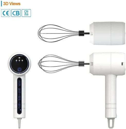 Electric Hand Mixer Egg Beater, USB Rechargeable, White