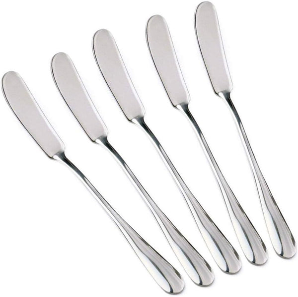 Colorsheng Set of 5 Stainless Steel Butter Knife, Butter applicator, Breakfast Spreads,soft cheeses