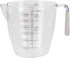 Home Basics 3 Piece Plastic Measuring Cup Set with Rubber Grip Handles, Clear