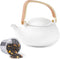 ZENS Teapot with Infuser, Ceramic Japanese 2cup Teapot for Loose Leaf Tea,