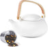 ZENS Teapot with Infuser, Ceramic Japanese 2cup Teapot for Loose Leaf Tea,