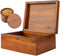 LUSH & STYLE Keepsake Box, Decorative Wooden Storage Box with Hinged Lid & Locking Key, Size 11X9X5 Inches