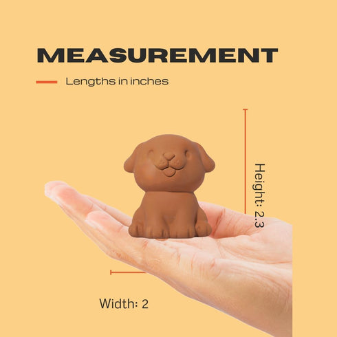 3D 2-in-1 Set (1, Sifri Brown Sugar Keeper Terracotta Clay Puppy & Spoon Saver Softener Cute Kitchen Storage