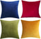 Andreannie Pack of 4 Gold Velvet Decorative Throw Pillow Covers, 18x18 Soft Cushion Case for Couch Sofa Bed (Mixed 4