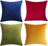 Andreannie Pack of 4 Gold Velvet Decorative Throw Pillow Covers, 18x18 Soft Cushion Case for Couch Sofa Bed (Mixed 4