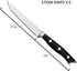 6-Piece Set, 4.7 Inch Alata Steak Knives with Serrated Edge Razor-Sharp Dinner Knives, Full-Tang Construction