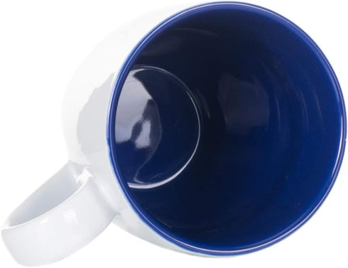 Iris Watercolor Purple On White - 16 Ounce Glossy Stoneware Mug with Handle