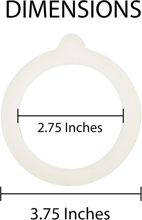 HIC Kitchen Replacement Gasket Seals, Set of 4, European-Grade Silicone, Fits Regular Mouth Canning Jars