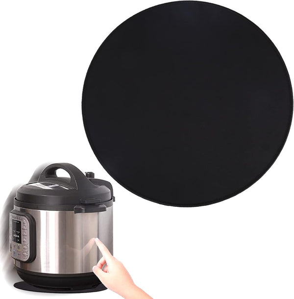 Sliding Mats for Ninja Foodi and Instant Pot, Round Mats for Moving Small Appliances, Coffee Makers, Air Fryer (Rubber,