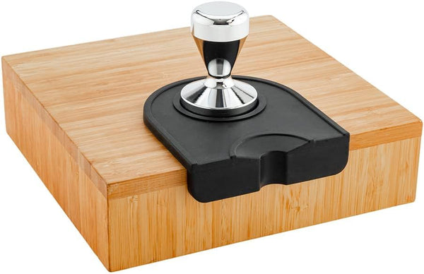 Restaurantware Restpresso Tamping Mat - 5.3 x 4.75 Inch Anti-Slip Espresso Mat with Tamper Holder for Barista Use