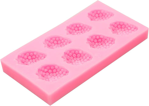 Silicone Fruit Snack Molds, 3D Strawberry Lemon Fondant Baking Molds, Mini Pineapple Grape Chocolate Molds for DIY