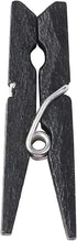 Restaurantware 1.2 Inch Black Clothespins, 50 Mini Disposable Sturdy Bamboo Wooden Clips for Appetizers