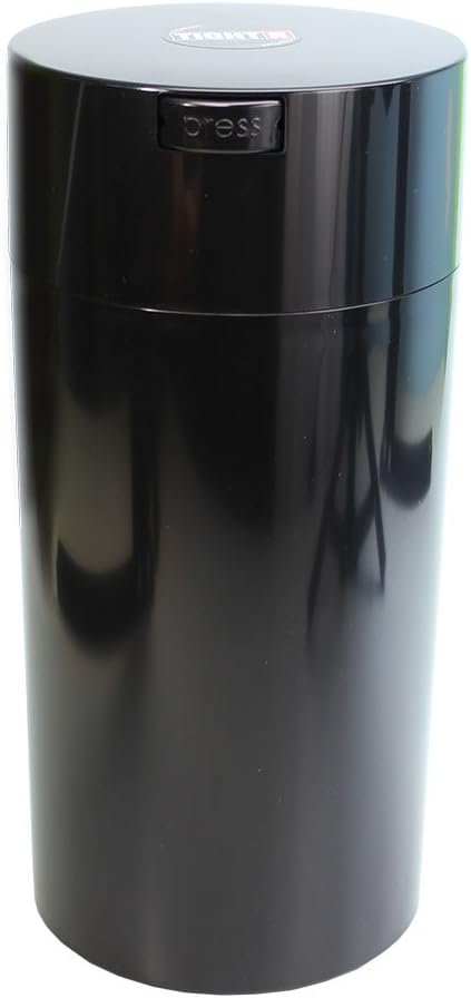 Tightvac Airtight Container - 5oz to 24 Ounce, Smell Proof for Herbs and Dry Goods, Black