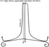 12 Inches Black Iron Plate Stand, Foldable Picture Stand for Display, Photo Stand for Decorative Plates, Frames, Books
