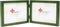 Lawrence Frames Collection Hinged Double Horizontal Wood Picture Frame Gallery, Green, 5 by 7-Inch