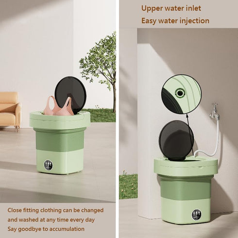 Foldable Washing Machine, 9L Mini Washer with 3 Modes, Portable for Apartments, Camping, RV Travel