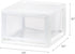 IRIS USA 14.5 Qt. Plastic Drawer Storage Organizer, 3-Pack Stacking Drawers for Bedroom, Kitchen, Office, White