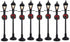 Lemax Christmas Village Gas Lantern Street Lamp Set of 8, Battery Operated (4.5V) - 64500