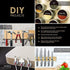DIYMAG 200PCS Premium Brushed Nickel Refrigerator Magnets, Silver, 6X3 mm
