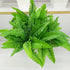 Leoyoubei 4 Bunches 14" Ferns, Artificial Boston Fern Bush Plant for Indoor Outdoor Hanging Basket Decor